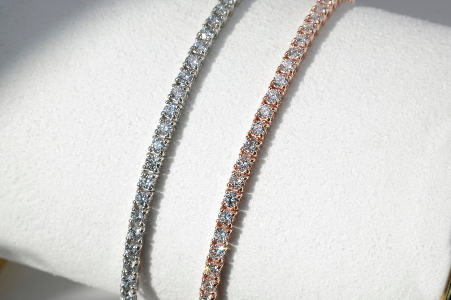 Lab-Grown Diamond Tennis Bracelet 1.5mm/1.75mm/2mm/2.4mm 1.23-4.85TCW Round 14k Yellow/White/Rose Gold, for men, for women, wedding