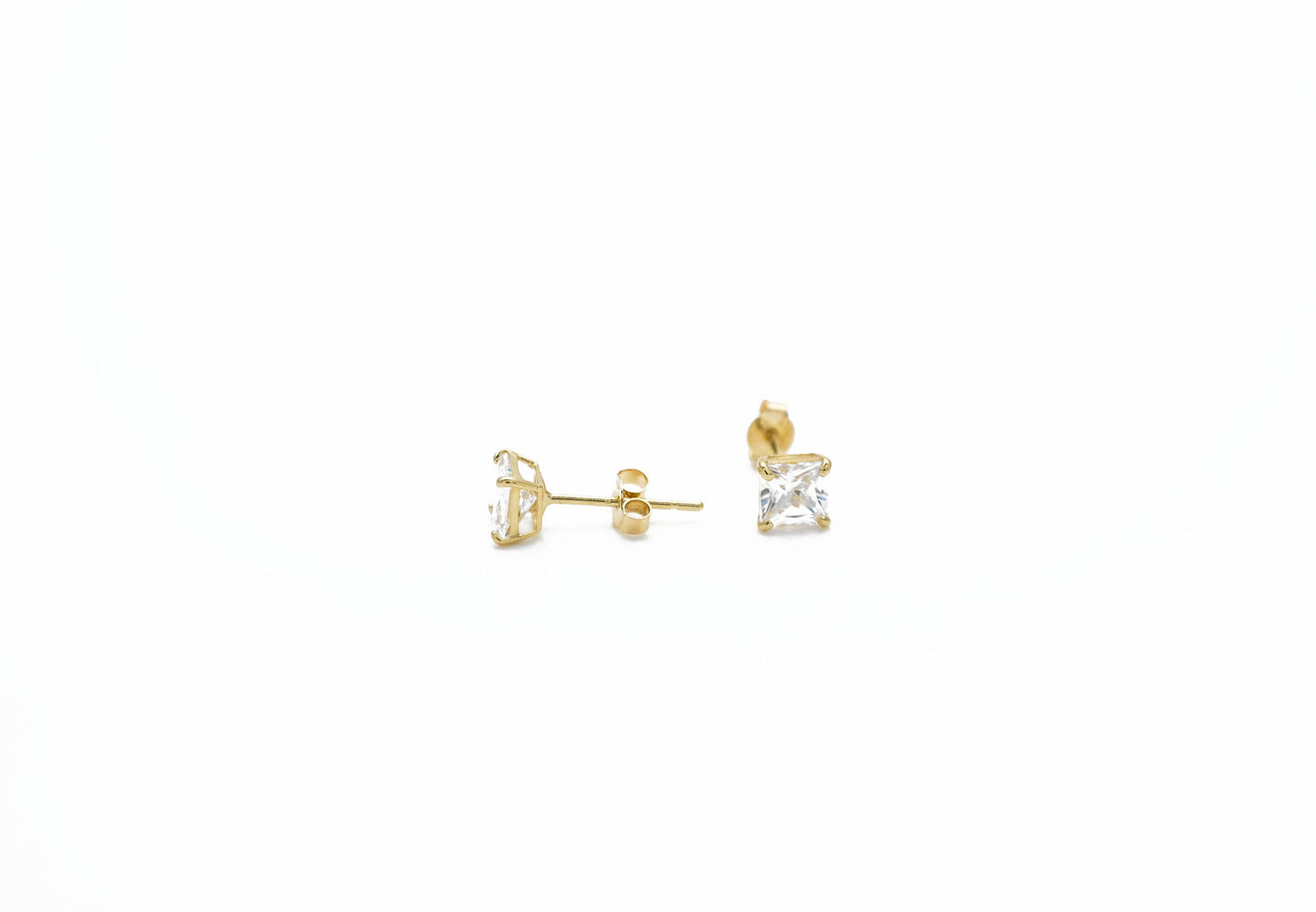 Princess-cut Created Diamond 0.18-5.62 ct. T.W. 14k Yellow or 14k White Gold Solitaire Earring, Push-back, SINGLE EARRING