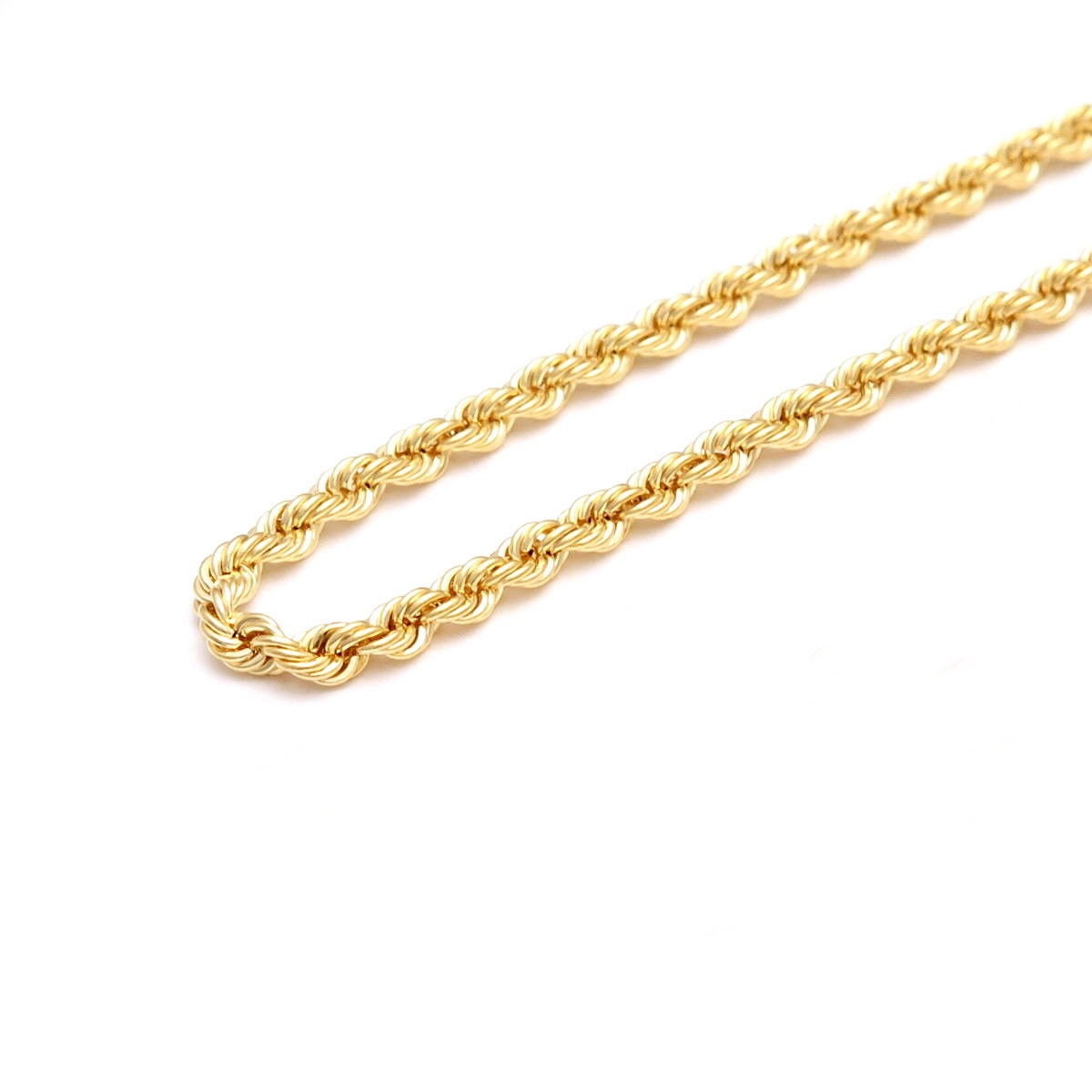 14k Twisted Rope Chain Solid White/Yellow Gold Twisted Necklace