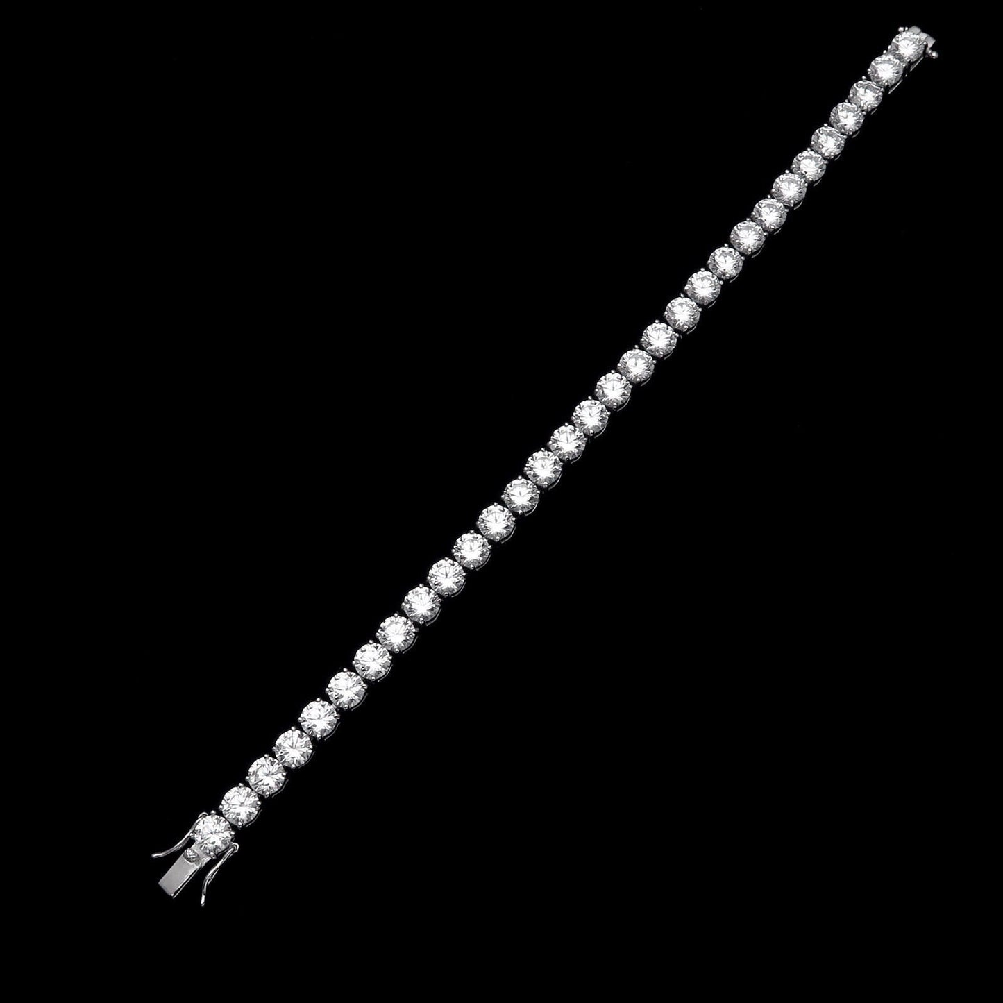 Tennis Bracelet 6mm 24.00TCW Round Cut Created Diamond 925 Sterling Silver