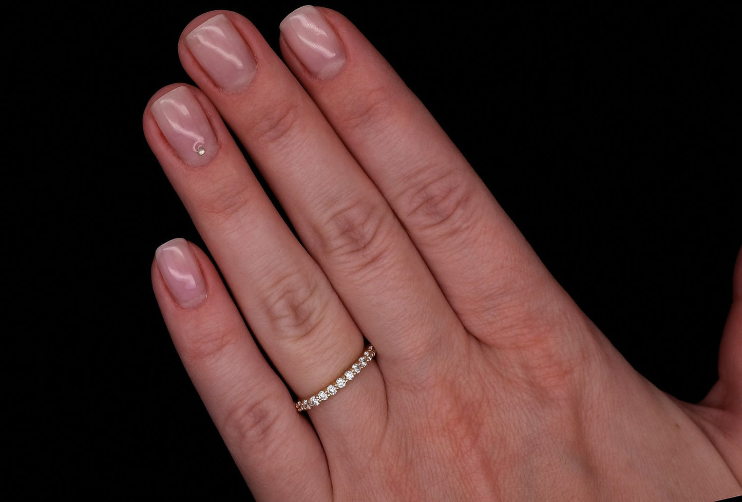 1.00ct-3.50ct Brilliant Created Diamond Full Eternity Ring Solid 14k Rose Gold Wedding Band