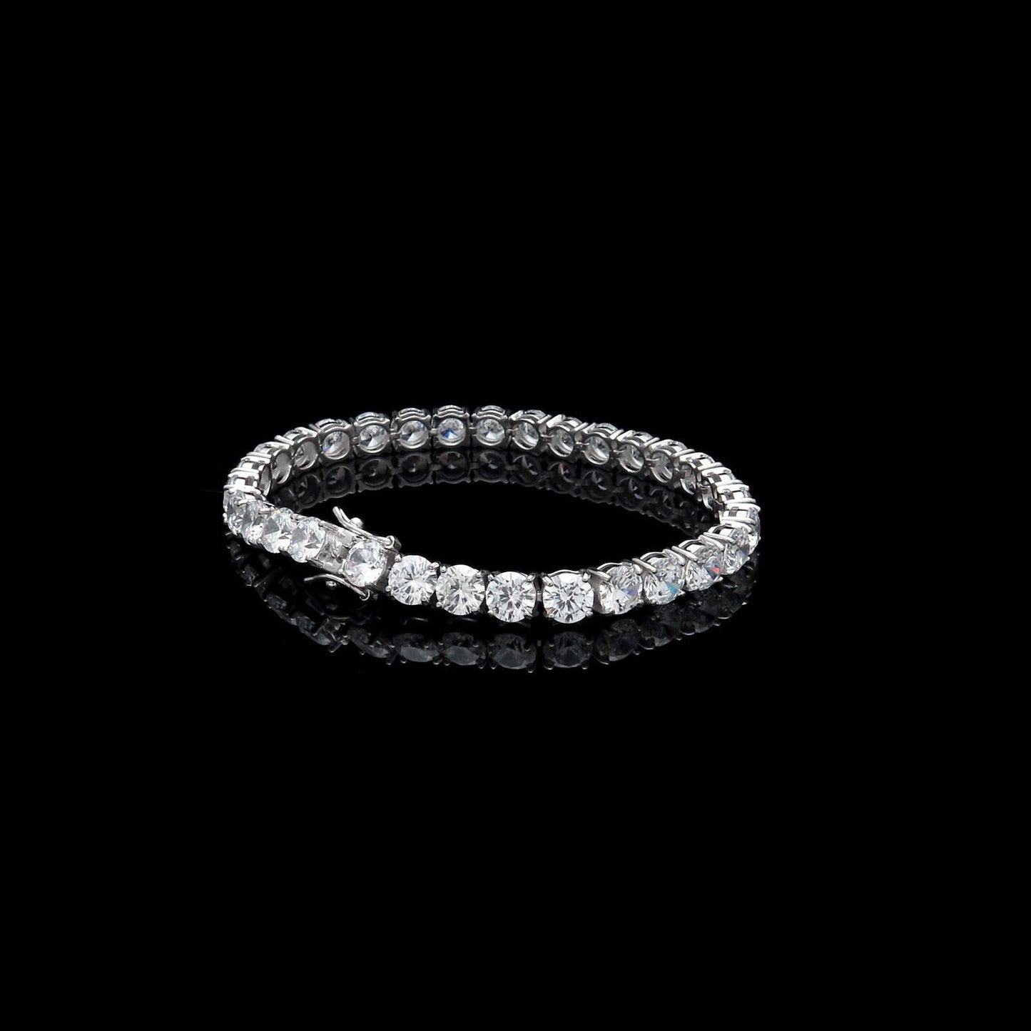 Tennis Bracelet 6mm 24.00TCW Round Cut Created Diamond 925 Sterling Silver