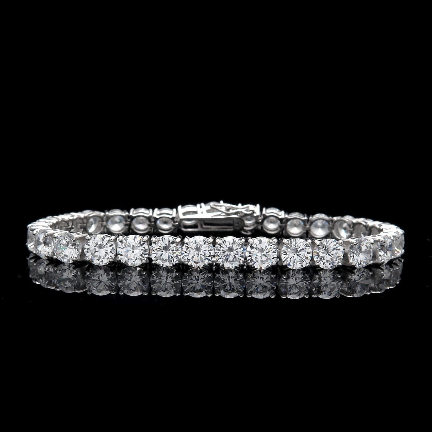Tennis Bracelet 5mm 20.00TCW Round Cut Created Diamond 925 Sterling Silver