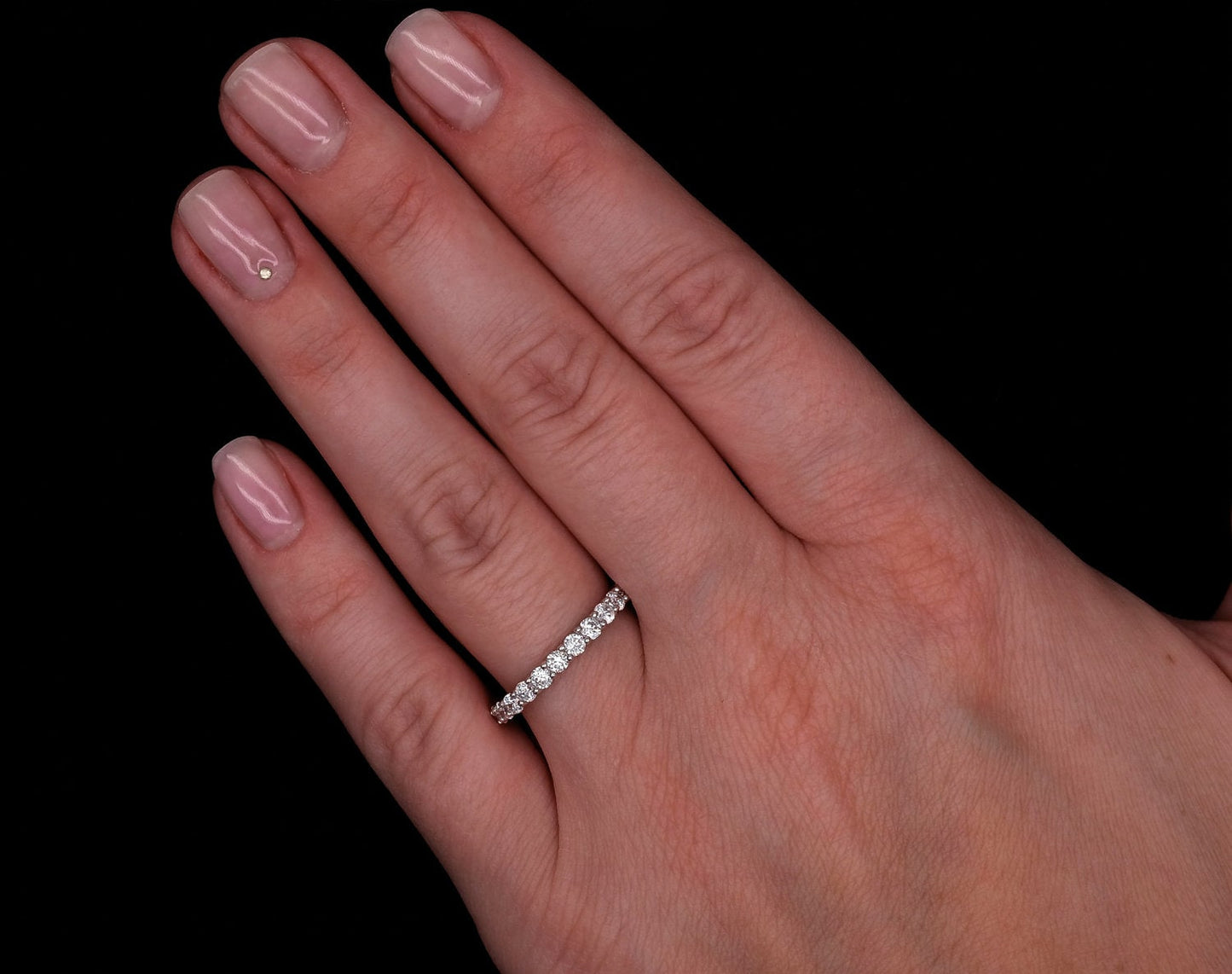 1.00ct-6.00ct Brilliant Created Diamond Full Eternity Ring Solid 925 Sterling Silver/Yellow Gold Tone 925