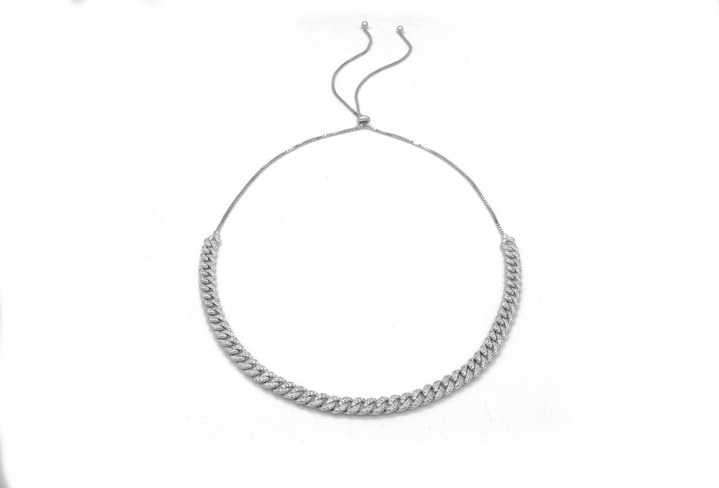 Pave Miami Cuban Curb Link Chain Necklace 6.5mm Created Diamond 3.84TCW  Box Chain Sterling Silver 925 Gold Tone 10"-28", for women, gift, wedding
