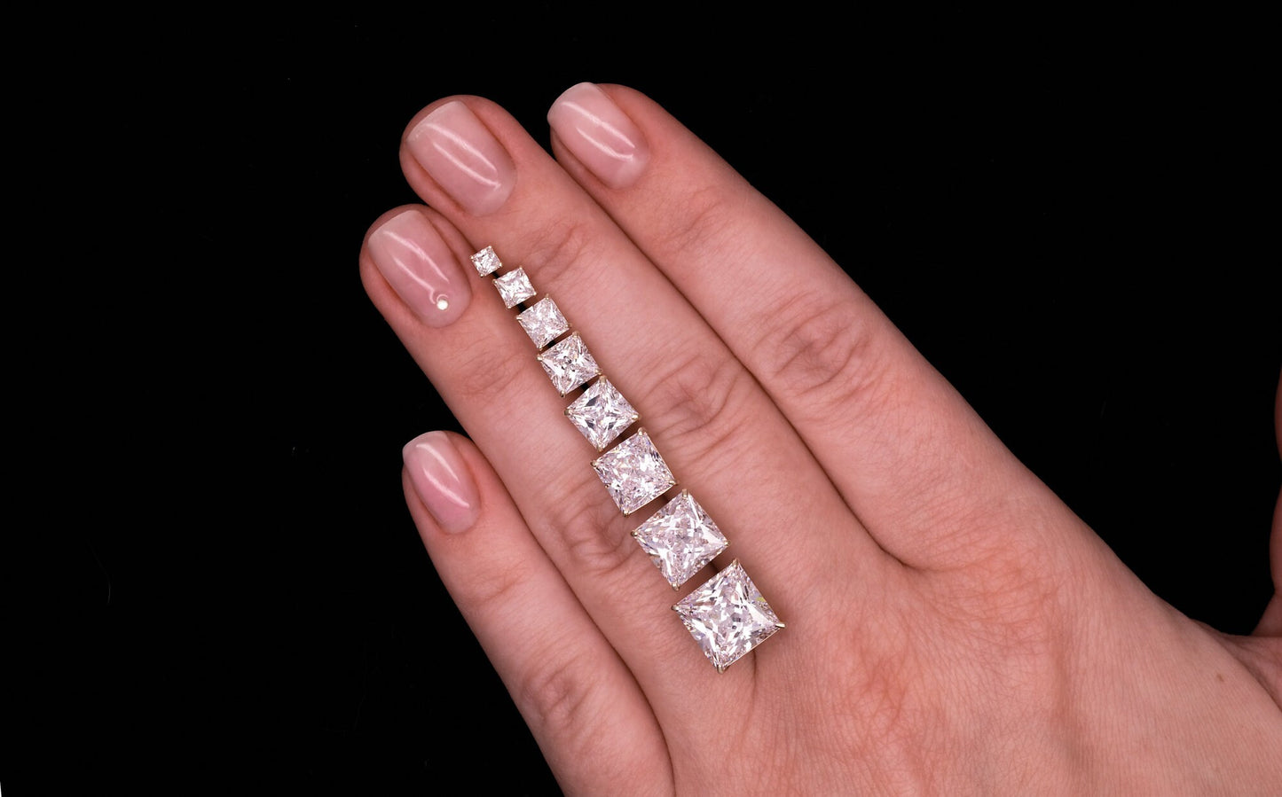 Princess-cut Created Diamond Solitaire Earrings 0.36-11.24 ct. T.W. 14k Gold, Yellow, White, Rose Gold, Screw-back