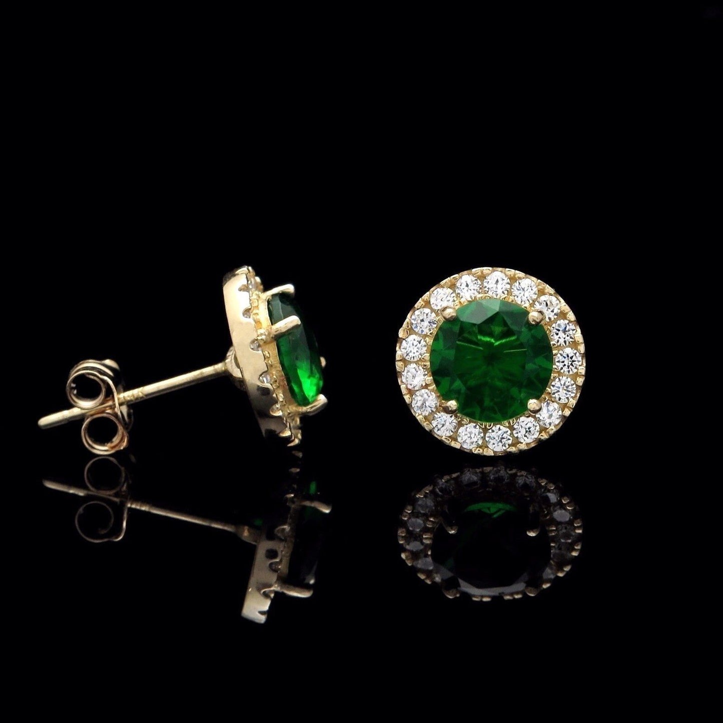 1.50CT Meghan Royal Wedding Brilliant Created Diamond Gemstone Halo Stud Earrings 14k Yellow/White Gold Round Cut
