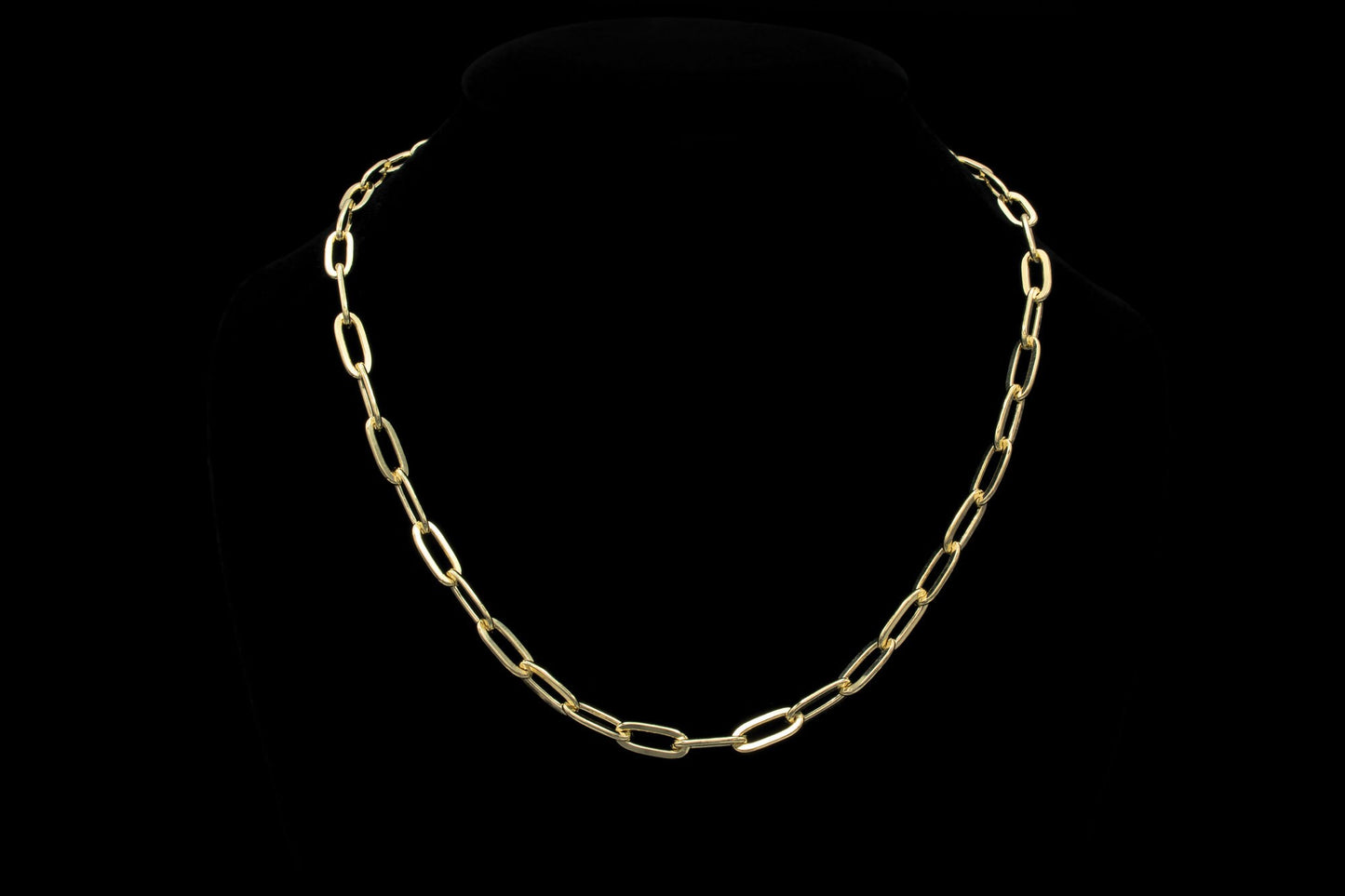 Paperclip Link Chain Bracelet 2.5mm, 3mm, 4mm, 5.5mm Thick Links Sterling Silver 925 or 14k Yellow gold tone 925
