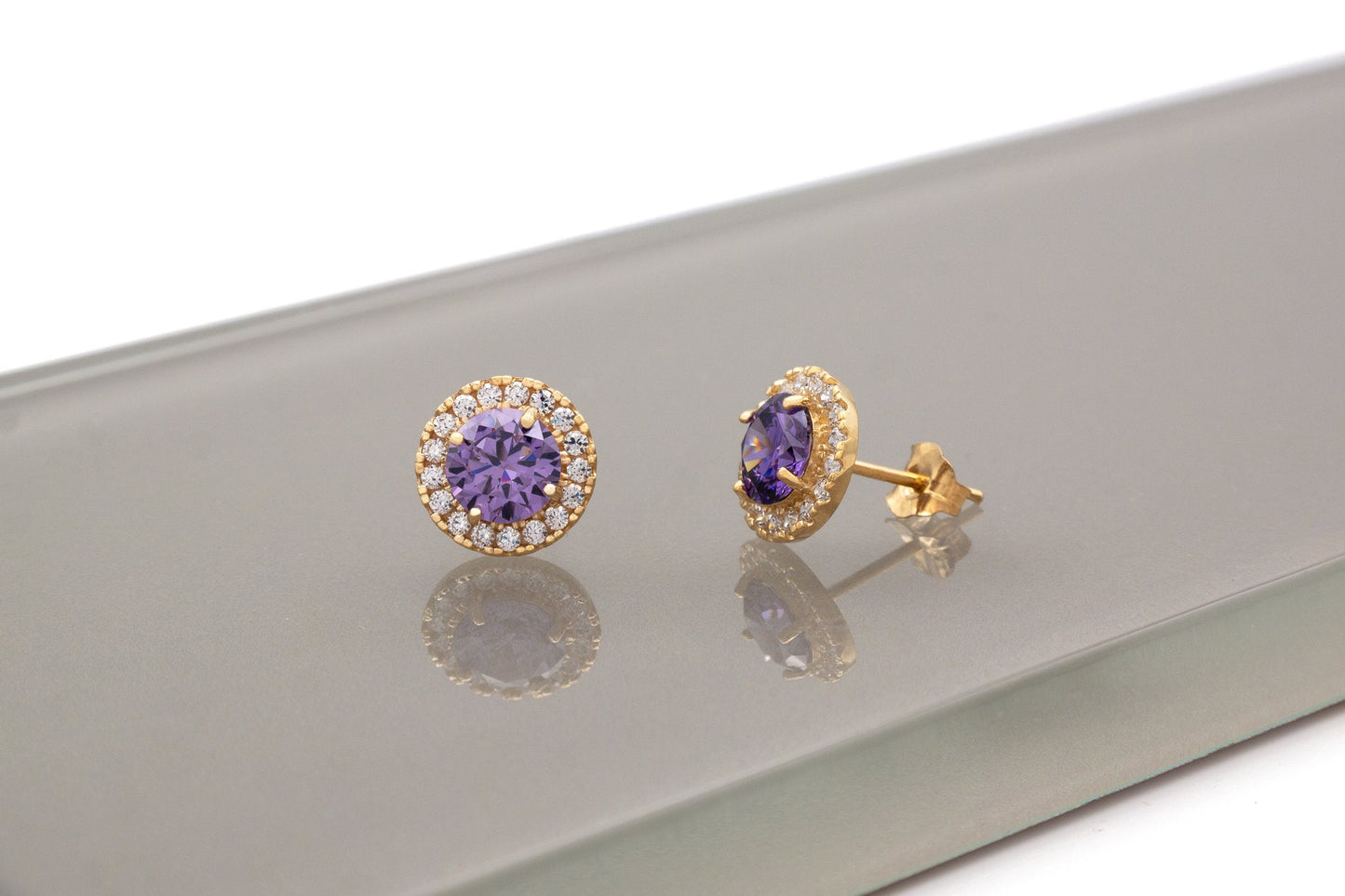 1.50CT Meghan Royal Wedding Brilliant Created Diamond Gemstone Halo Stud Earrings 14k Yellow/White Gold Round Cut