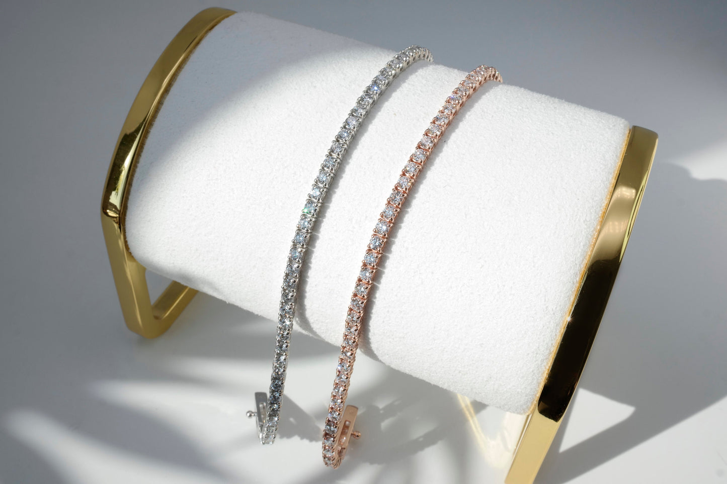 Lab-Grown Diamond Tennis Bracelet 1.5mm/1.75mm/2mm/2.4mm 1.23-4.85TCW Round 14k Yellow/White/Rose Gold, for men, for women, wedding