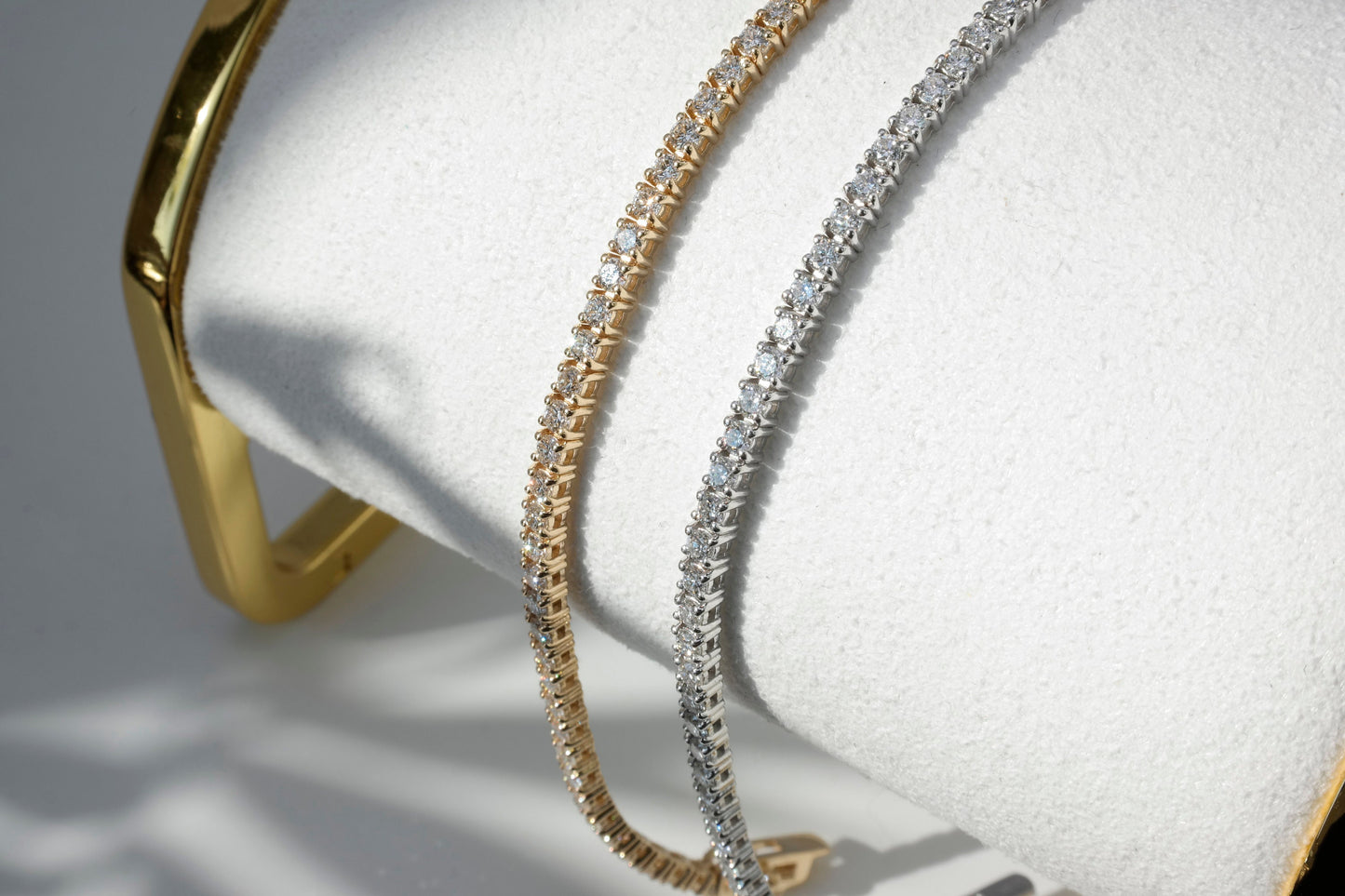 Lab-Grown Diamond Tennis Bracelet 1.5mm/1.75mm/2mm/2.4mm 1.23-4.85TCW Round 14k Yellow/White/Rose Gold, for men, for women, wedding