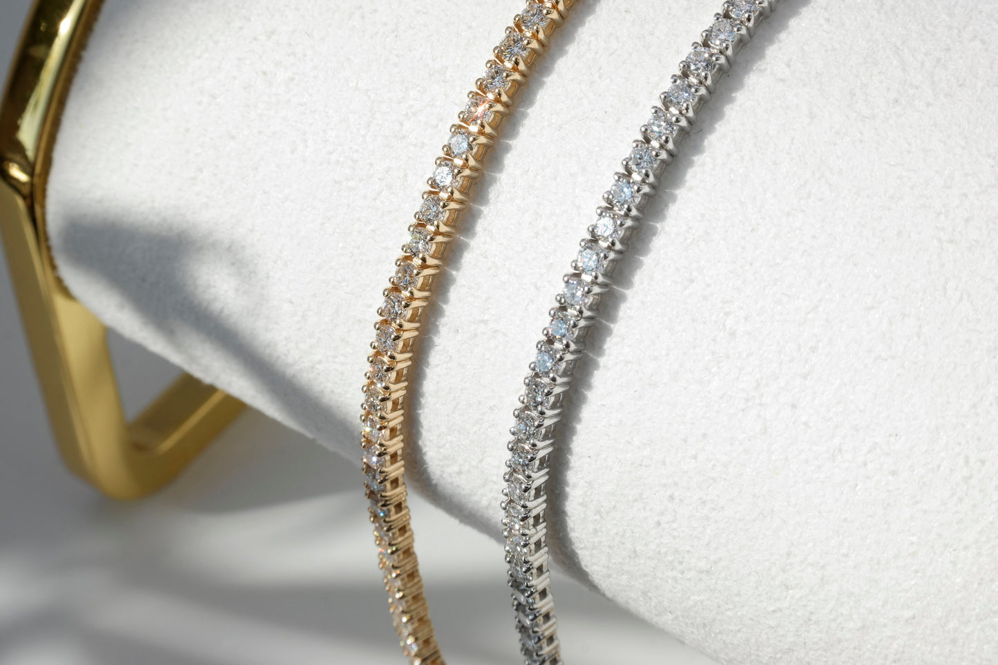 Lab-Grown Diamond Tennis Bracelet 1.5mm/1.75mm/2mm/2.4mm 1.23-4.85TCW Round 14k Yellow/White/Rose Gold, for men, for women, wedding
